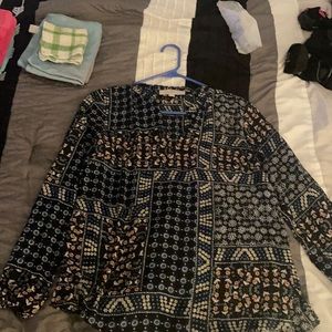 LOFT XS Floral Blouse